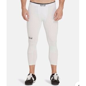 Polo Sport by Ralph Lauren Men's 3/4 Compression Tights White-READ
